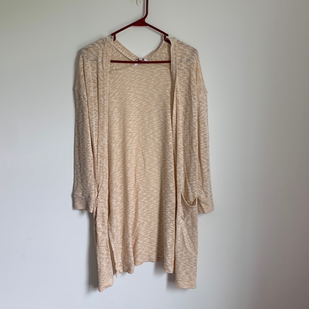 Orange cardigan with pockets